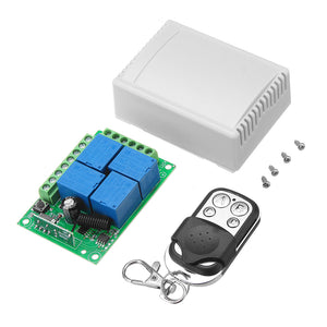 Geekcreit DC 12V 4CH Channel Wireless Remote Control Switch Learning Type Relay Control Module With