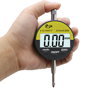 0.01mm IP54 Oil Proof 0-12.7mm/5 Range Gauge Digital Dial Indicator Precision 0.01mm/0.0005" Tester Dial Indicator"