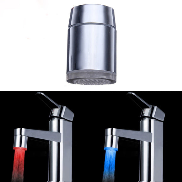 10X 7 Color Changing LED Faucet Color Changing Water Tap Light Silver