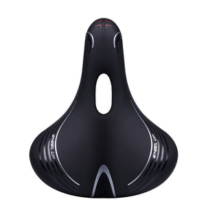 WHEEL UP LX66200-01 MTB Bike Saddle Wide Soft Breathable Bike Seat Cushion Gel Leather Pad