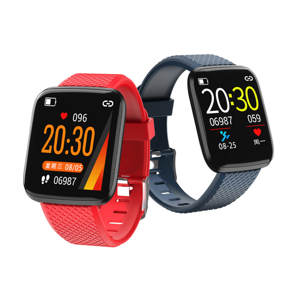 Bakeey 116 Plus2 UI Update Ultra Thin Wristband HR and Blood Pressure Monitor IP67 Smart Watch