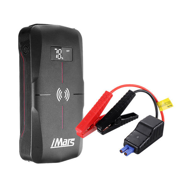 iMars J03 1300A 16000mAh Portable Car Jump Starter Emergency Battery Booster 10W Wireless Charging QC3.0 Power Bank Waterproof with LED Flashlight