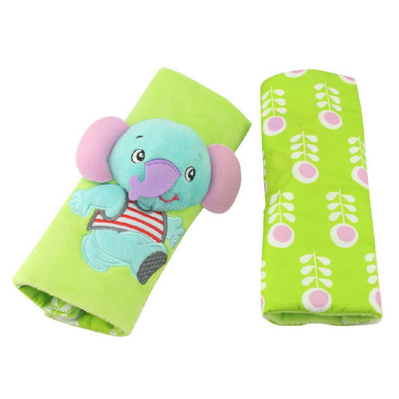 Cartoon Plush Safety Baby Cushion Car Seat Strap Belt Shoulder Cover Pads