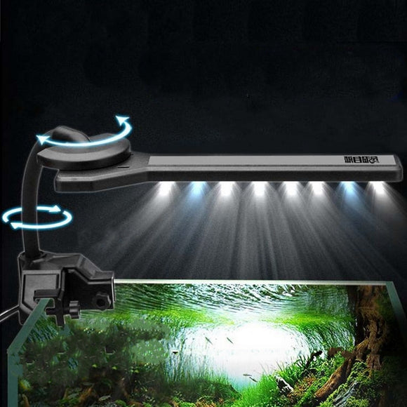 4.5W Blue:White 3:12 15 LED Aquarium Light Clip-on 360 Flexible Fish Tank Lamp AC220-240V