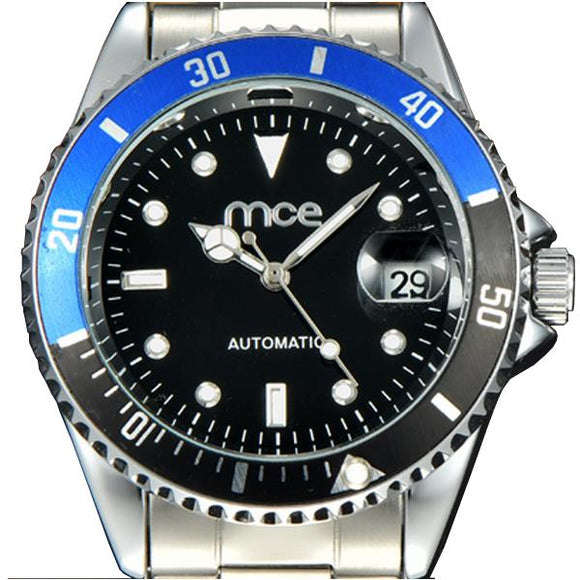 MCE 60034 Man Self-wind Mechanical Auto Date Stainless Steel Luxury Business Wrist Watch