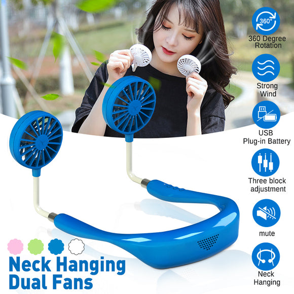 3 Speed Hands-free Neck Hanging USB Charging Outdoor Mini Portable Fan
