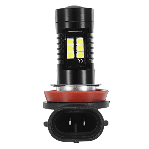 1pcs H11 21SMD LED Car Fog Lights Driving Lamp Bulb with Projector Lens 21W Xenon White