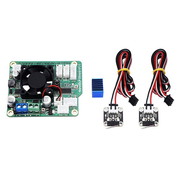 NanoDLP Shield V1.1 Expansion Board For Raspberry Pi 3B And NanoDLP's Light-cured 3D Printers