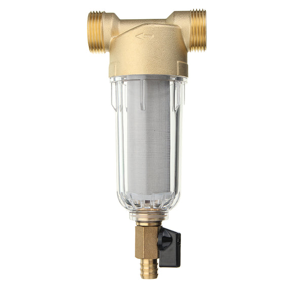 1 Inch Copper Port Water Pre-Filter Cleanable Purifier Pressure Gauge with Compatible Connector