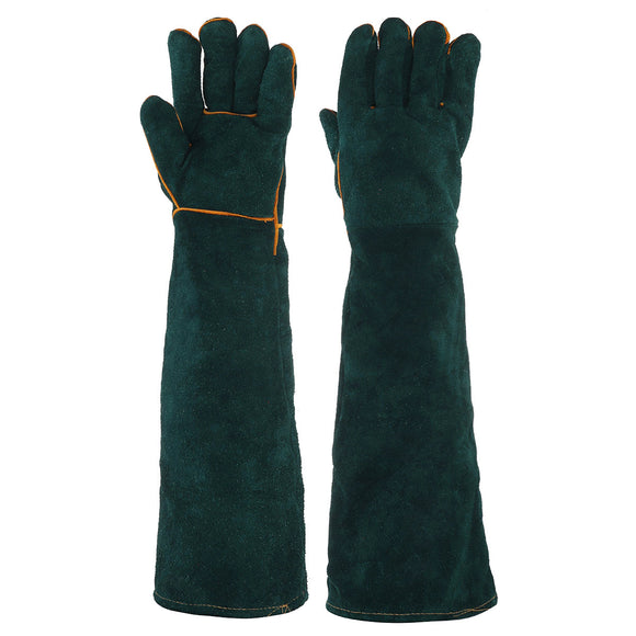 1 Pair Welding Gloves Heat Resistant Welder Heavy Duty Protective Gauntlet