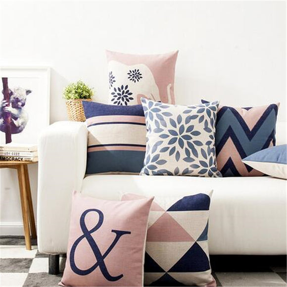 Decorative Throw Pillow Case Nordic Style Geometric Cotton Linen Cushion Cover For Sofa Home Decor