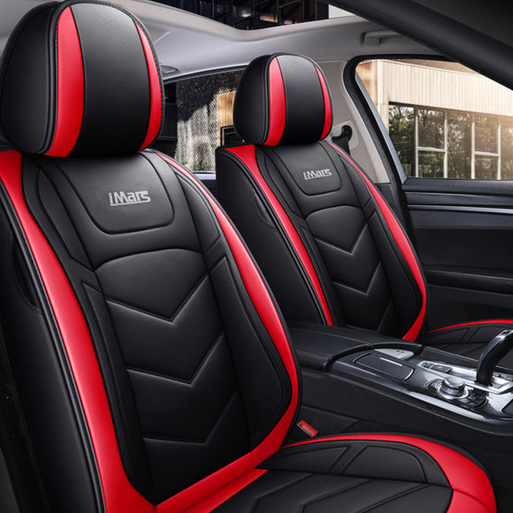 iMars SC4 Universal Car Front Seat Mat Covers PU Leather Breathable Cushion Pad 360 Full Protection