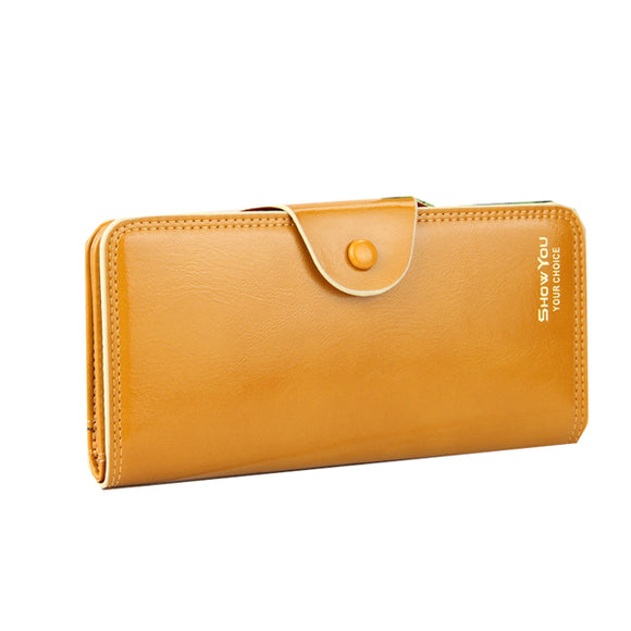 Elegant PU Leather Candy Color Wallet Card Holder Purse