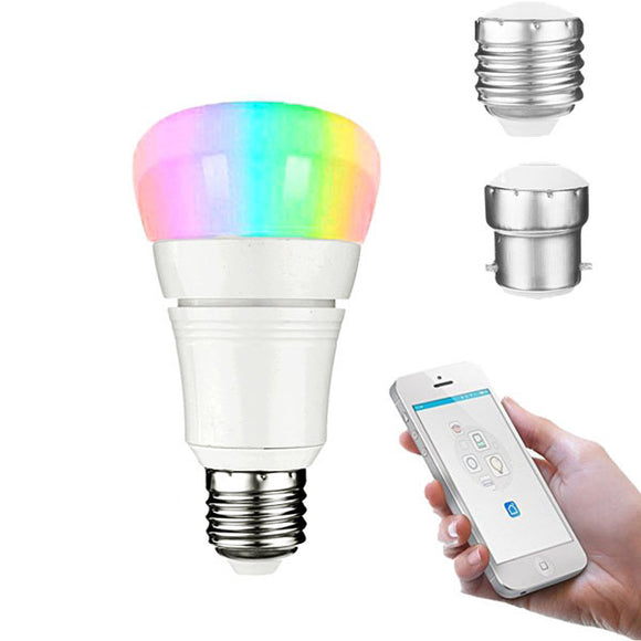 E27 B22 8W RGBW WIFI App Control LED Smart Light Bulb Works With Alexa Google Home AC85-265V