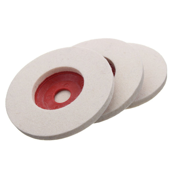 3pcs 100mm 4 Inch Wool Buffing Angle Grinder Wheel Felt Polishing Disc Pad Polishing Wheel