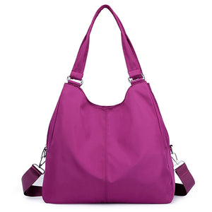 Women Travel Nylon 3 Layers Waterproof Shoulder Bag Solid Large Capacity Crossbody Bag