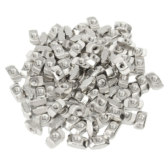 50pcs M5 T Sliding Nut Block for 3030 Aluminum Profile Zinc Coated Plate Aluminum Accessories