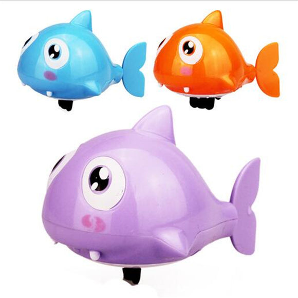 Swimming Shark Animal Fish Clockwork Wind-up Toys Plastic Pool Bath Cartoon Bath Toy