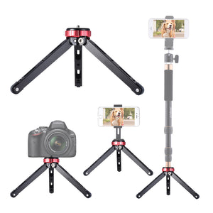 VELEDGE MT-01 Portable Aluminum Tabletop Tripod Mini Photography Bracket for Cameras for Smartphones