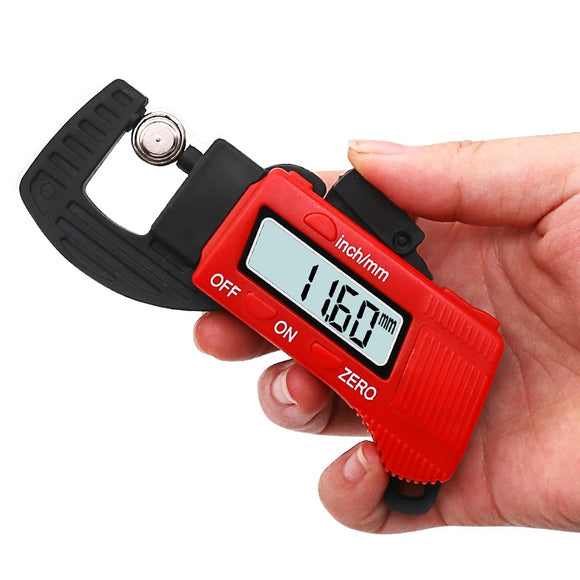 Drillpro 0-12.7mm Caliper Carbon Fiber Composites Digital Thickness Caliper Micrometer Gauge