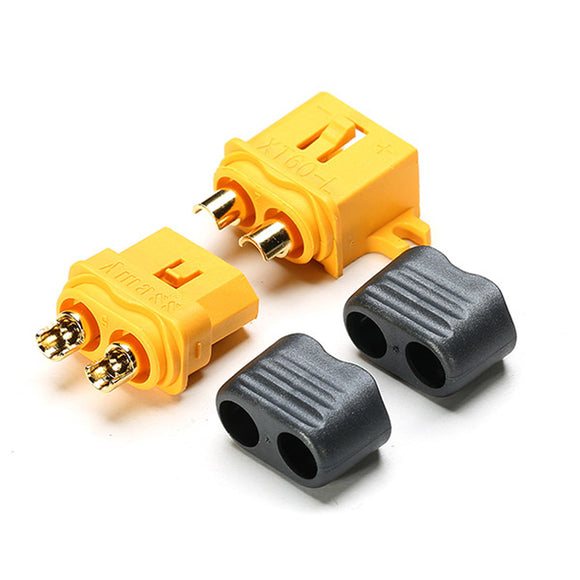Amass Fixed XT60-L Plug Connector With Sheath Housing Male & Female 10 Pair for RC Airplane