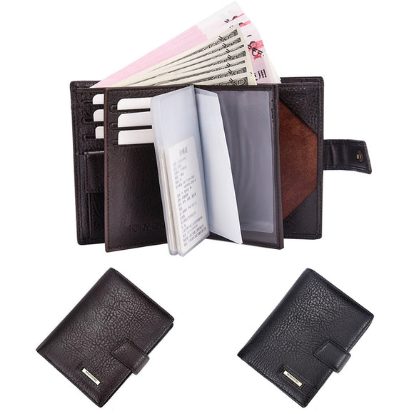 Men RFID Blocking PU Leather Wallet Passport Card Holder Money Coin Purse