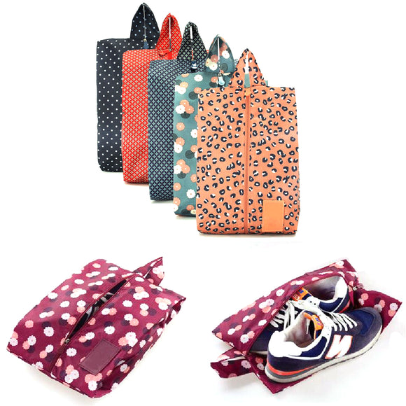 IPRee Portable Travel Shoe Storage Bag Waterproof Oxford Organizer Folding Pouch Case