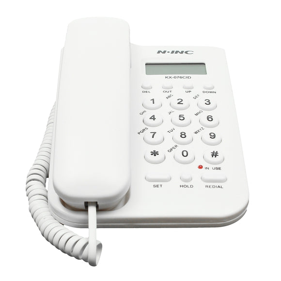 NINC Telephone Corded Phone Landline Phone Home Office Extension Telephone Fixed Phone White