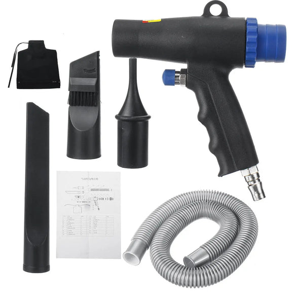 2 In 1 Dual Function Air Duster Compressor Air Vacuum Blow Suction Guns Kit Pneumatic Vacuum Cleaner Tool for Computer & PC Home Car Cleaning Cleaner Tools
