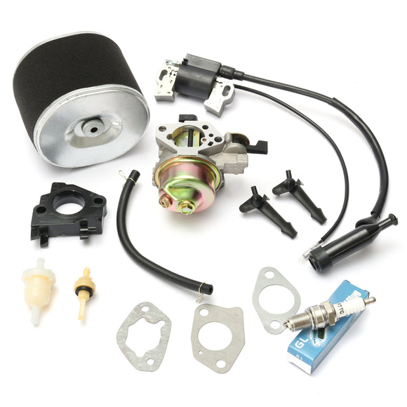 Carburetor with Ignition Coil Spark Plug Air Filter For Honda GX390 GX340