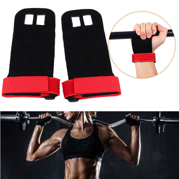 1Pair Crossfit Grips for Weight-lifting Gymnastics Leather Palm Protectors Hand Guards