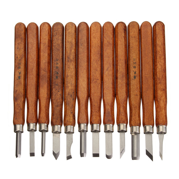 12Pcs Wood Carving Chisel Tool Set Wood Working Professional Gouges