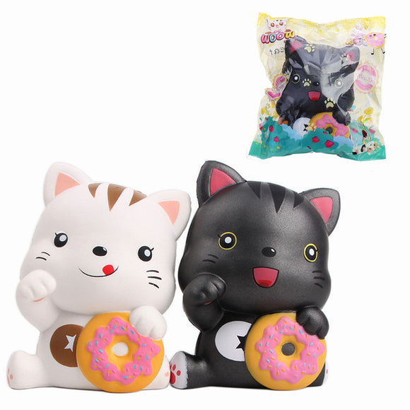 WOOW Squishy Donuts Kitty Cat 13.5*10*8cm Cute Slow Rising Toy With Packing