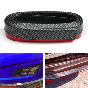 2.5mx50mm Carbon Fiber Universal Car Front Lip Bumper Trim Sticker
