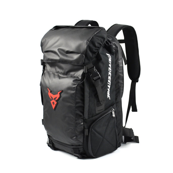 MOTOCENTRIC 55L Outdoor Travel Bag Multi-Use Motorcycle Seat Tail Bag Helmet Backpack Waterproof Luggage Motorbike Storage