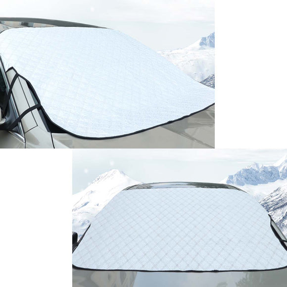 Car Snow Cover Windshield Sun Shade Wind Frost Protector w/ 3 Magnet Magnetic