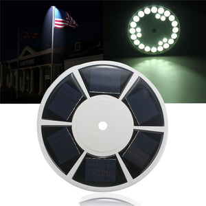 26LED Solar Powered Flag Pole IP67 Bright Night Light for Garden Yard