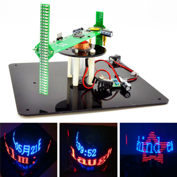 Geekcreit DIY Biaxial 3D Rotating LED Kit POV Creative Soldering Training Kit