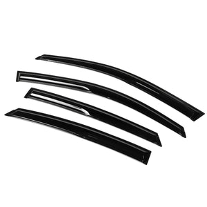 4Pcs For Honda Civic 4DR 16-20 Mugen Style Wavy UV Plastic Exterior Visor Vent Shades Window Sun Rain Guard Deflector