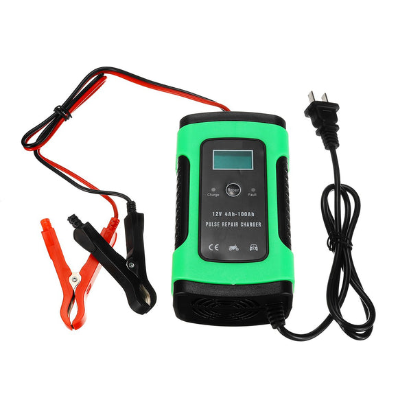 iMars Green 12V 6A Pulse Repair LCD Battery Charger For Car Motorcycle Lead Acid Battery Agm Gel Wet
