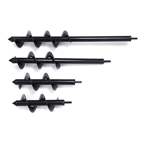 Drillpro 7.6x25/30/45/60cm Garden Auger Small Earth Planter Drill Bit Post Hole Digger Earth Planting Auger Drill Bit for Electric Drill