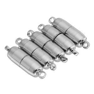 5pcs 19x6mm Round Cylindrical Metal Magnetic Buckle DIY Chain Buckle Necklace Connecctors