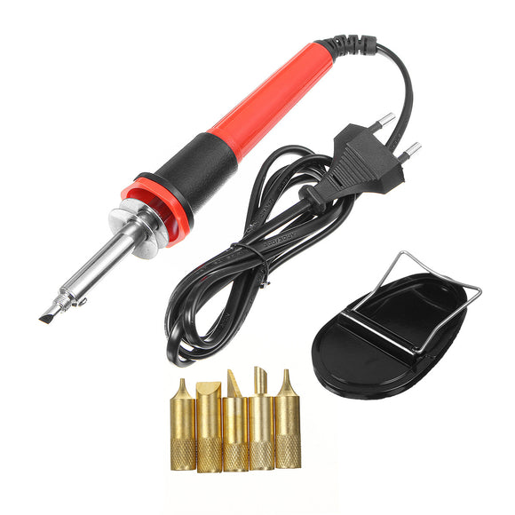 7Pcs 220V 30W Adjustable Electric Temperature Welding Solder Iron Tool Kit