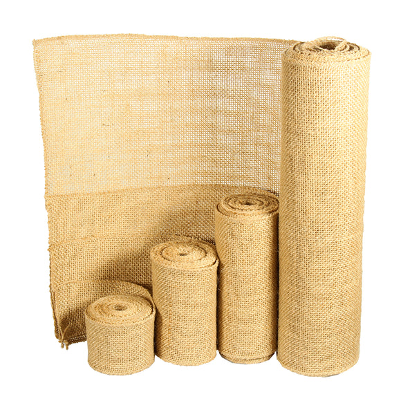 5/10/15/30cm Natural Jute Hessian Burlap Roll Ribbon Rustic Weddings Belt Strap Floristry Decor