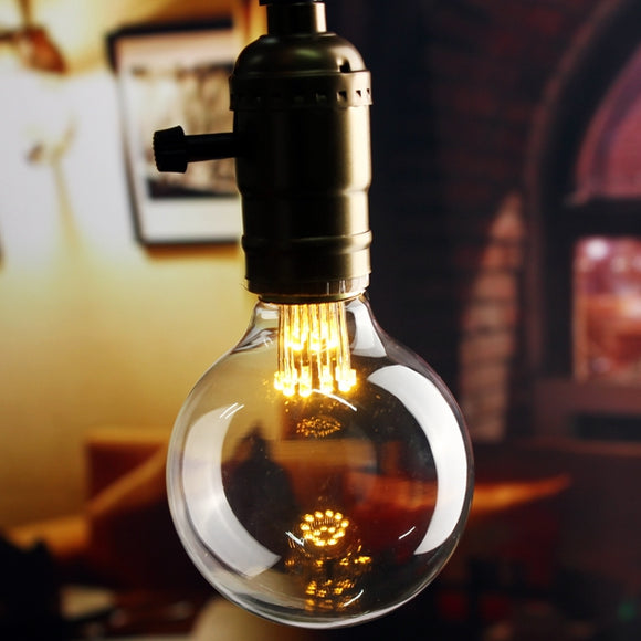 E27 G80 1W Vintage Antique Edison Filament COB Warm White LED Bulb Light Lamp AC 85-265V