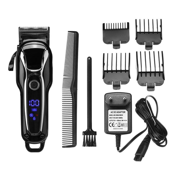 SURKER 4 Attachment Combs Ceramic Cutting Head Hair Clipper Men's Electric Cordless Hair Trimmer kit