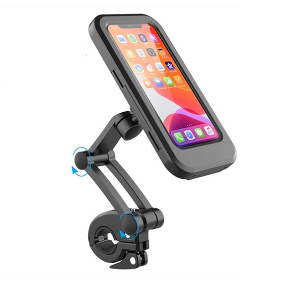 4-6.5inch Bike Phone Holder Adjustable Waterproof Motorcycle Case Stand Bicycle Handle Phone Mount Cell Phone Support Mount Bracket