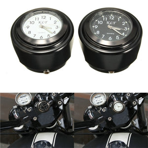 Motorcycle Bike Handlebar Mount Dial Clock Watch 7/8inch 1inch Universal for Harley