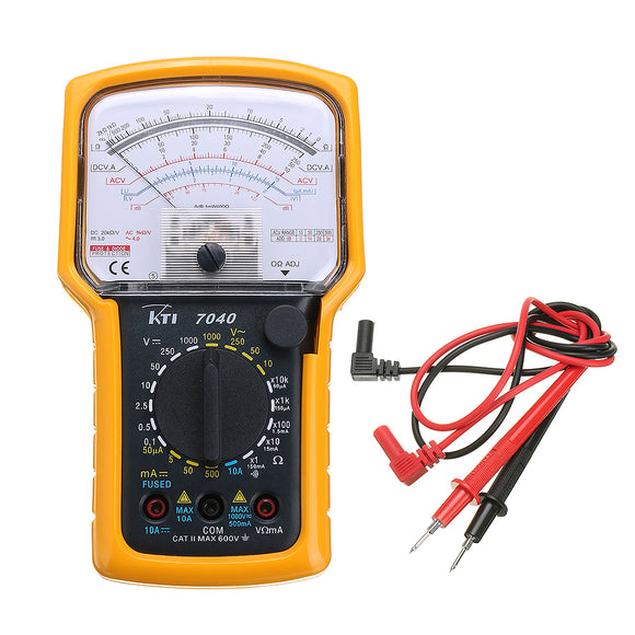 KT7040 Original Authentic Precision Analog Multimeter with Protective Sleeve SMT Printing Circuit Board Overload Protection