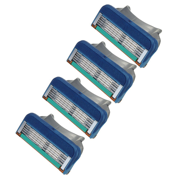 4pcs Shaving Razor Shaver Blade Refills Replacement 5 Layers Blades